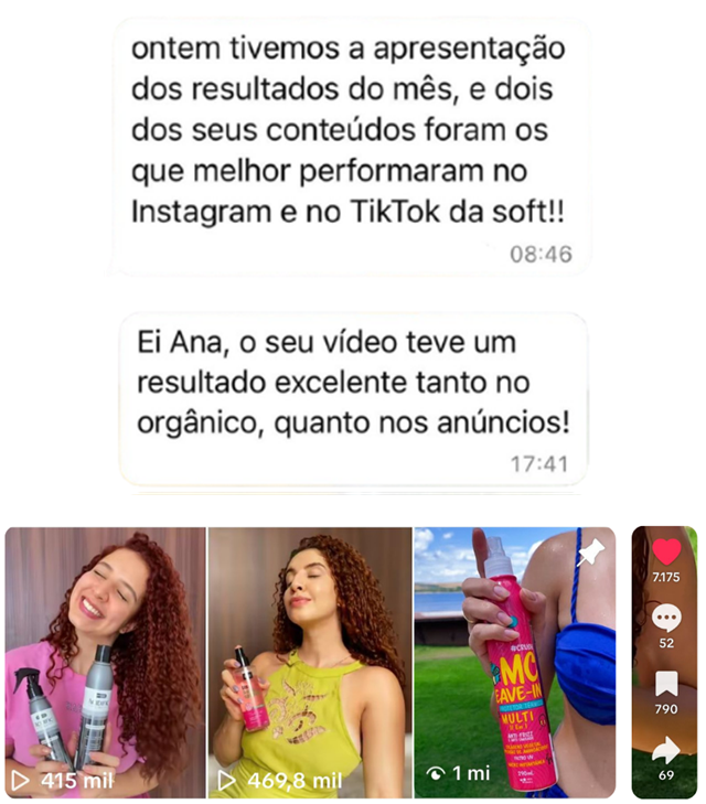 Feedback de marca e resultados dos vídeos